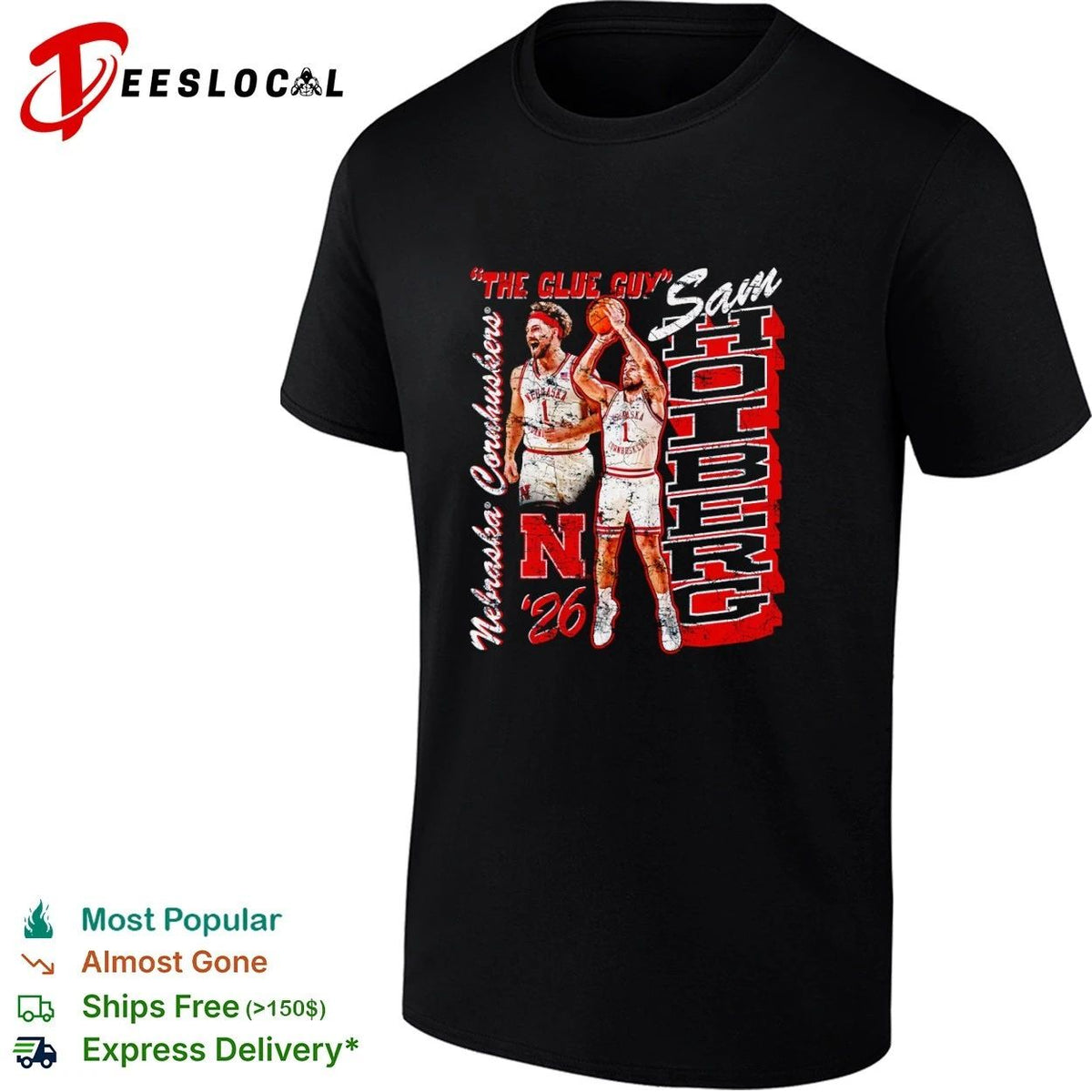 Sam Hoiberg The Glue Guy Nebraska Cornhuskers 26 Unisex