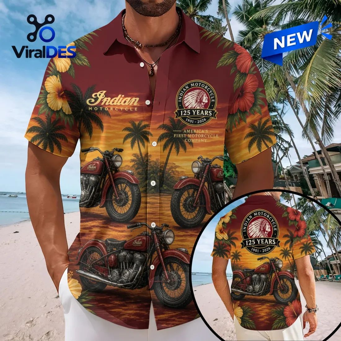 Indian Motorcycle 125th Anniversary Button-Down Shirt