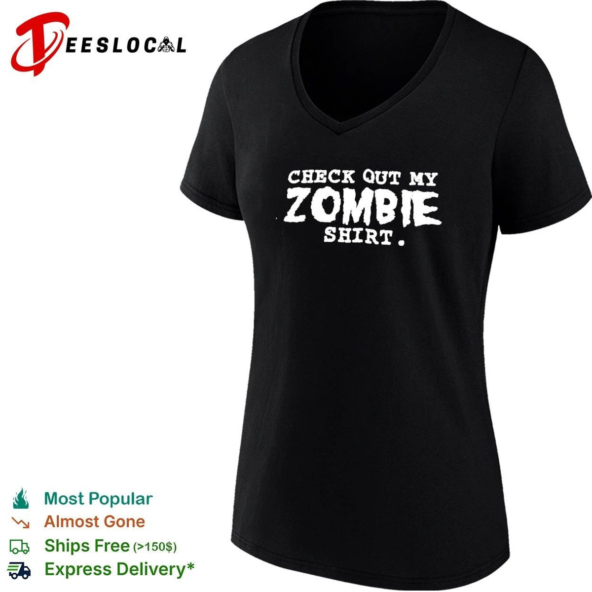 Check Out My Zombie Shirt undead horror Unisex