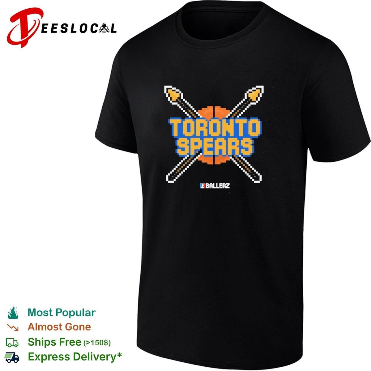 Toronto Spears Ballerz basketball pixel art Unisex