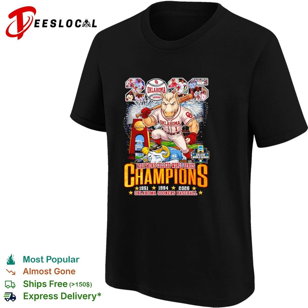 Oklahoma Sooners 2026 NCAA Men’s College World Series Champions Unisex