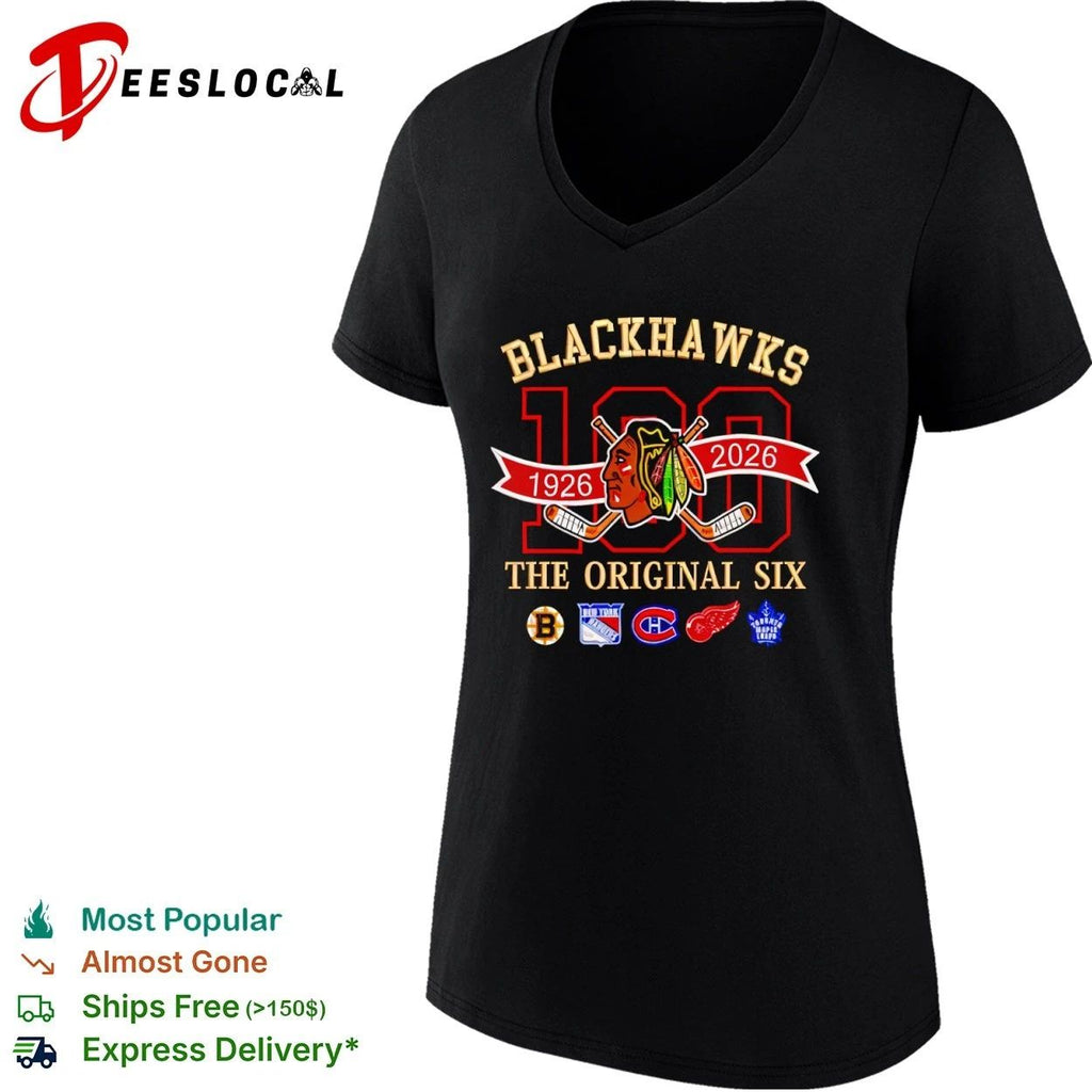 Blackhawks 100 1926 2026 The Original Six Unisex