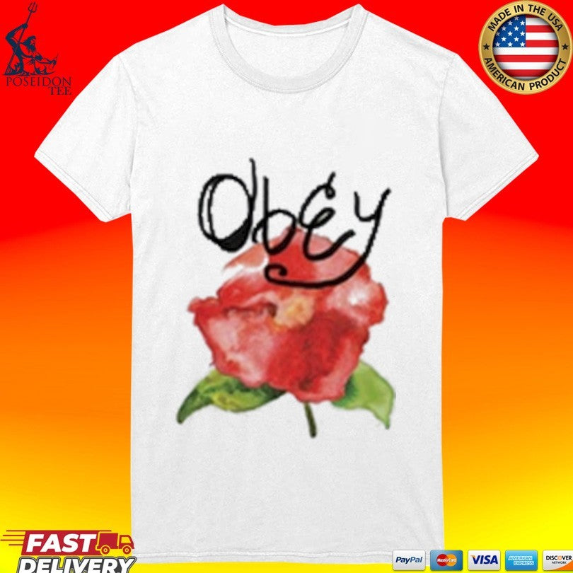 Urban Outfitters Obey Watercolor Poppy Unisex