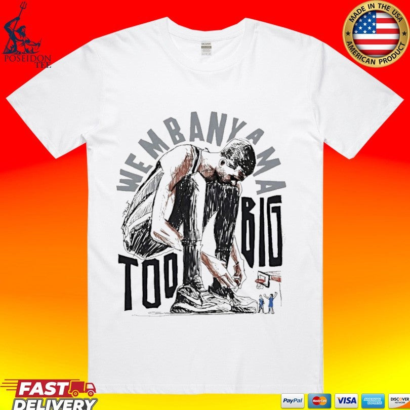 Victor Wembanyama San Antonio Spurs Basketball Too Big Art Cartoon Unisex