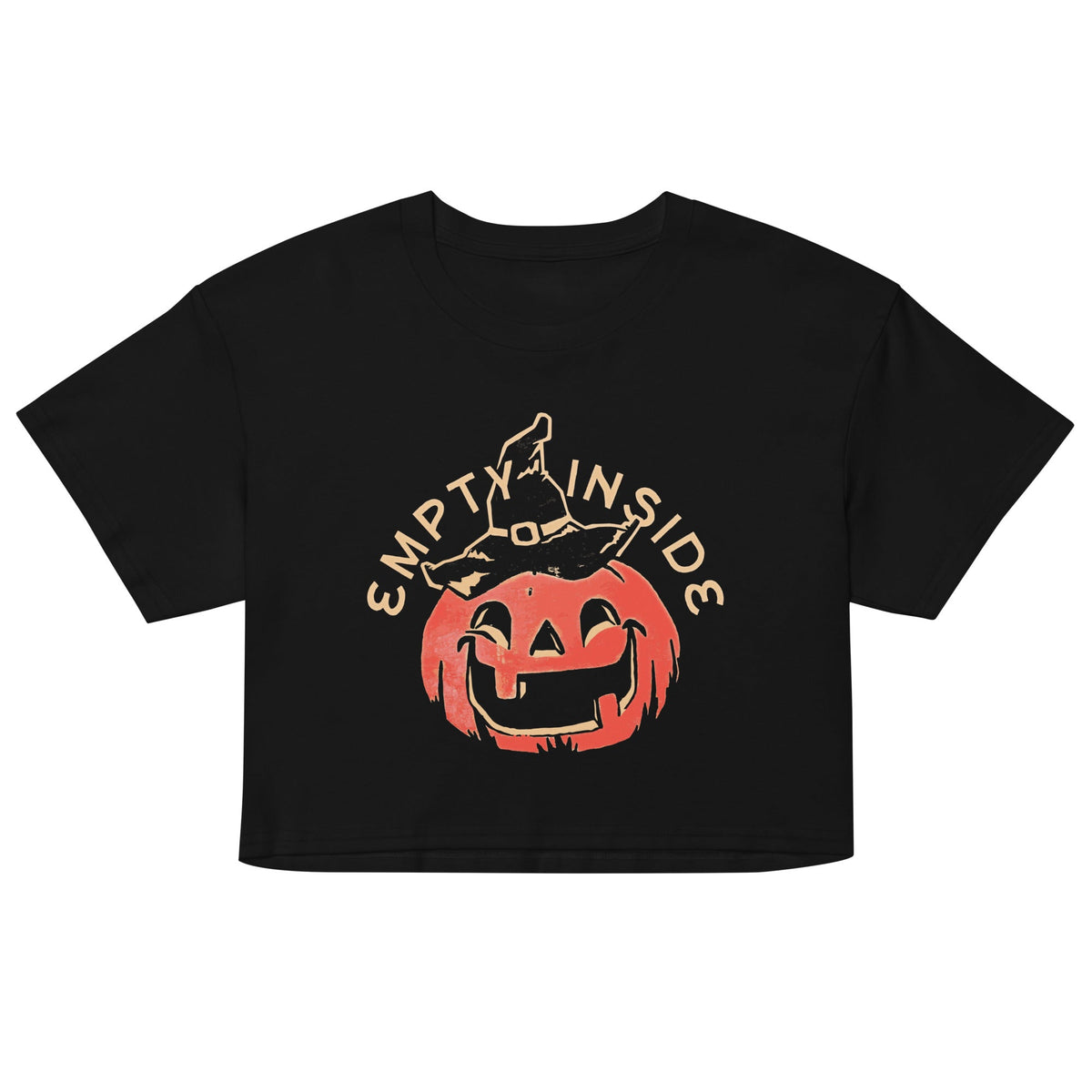 Empty Inside Pumpkin Women's Crop Tee