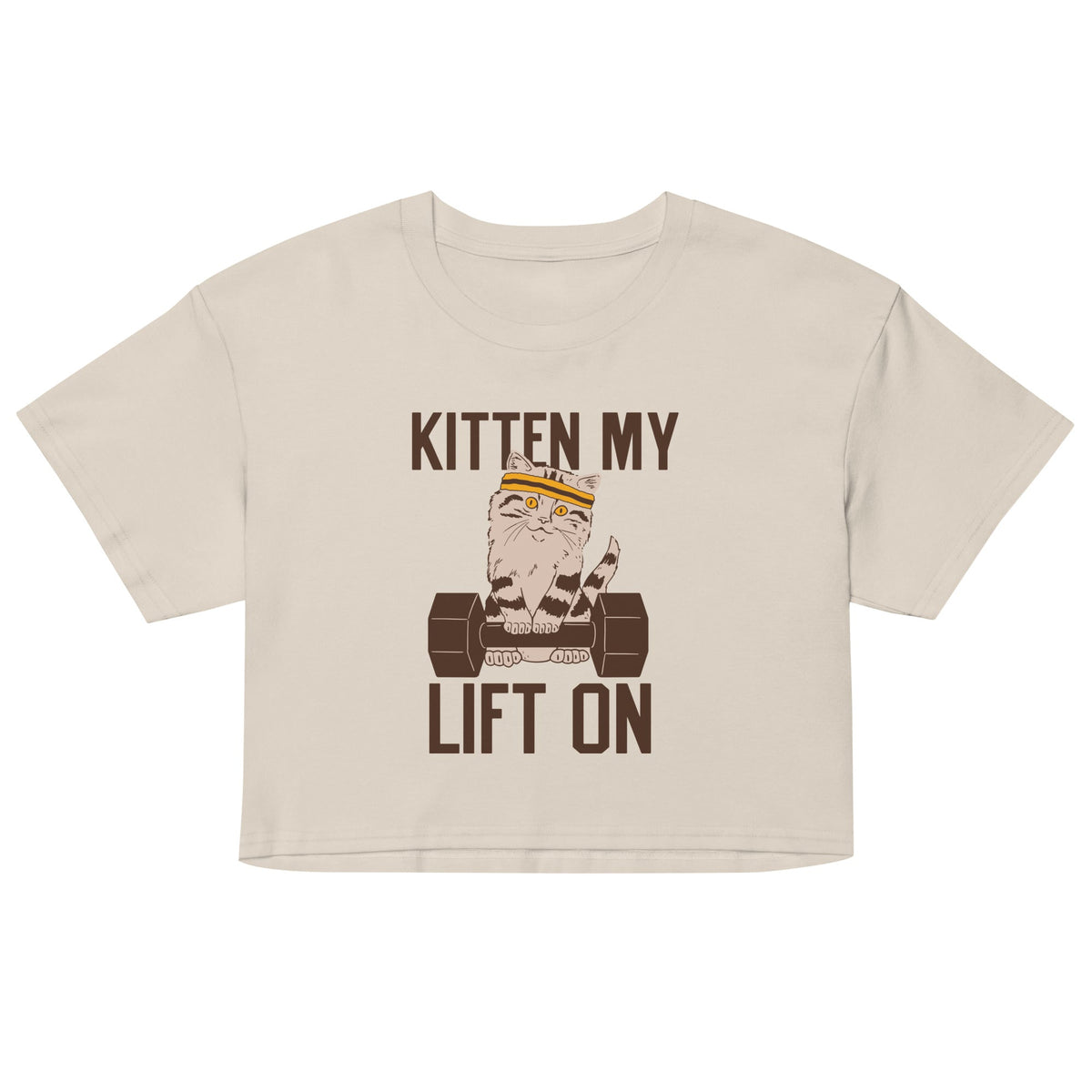 Kitten My Lift On Women's Crop Tee