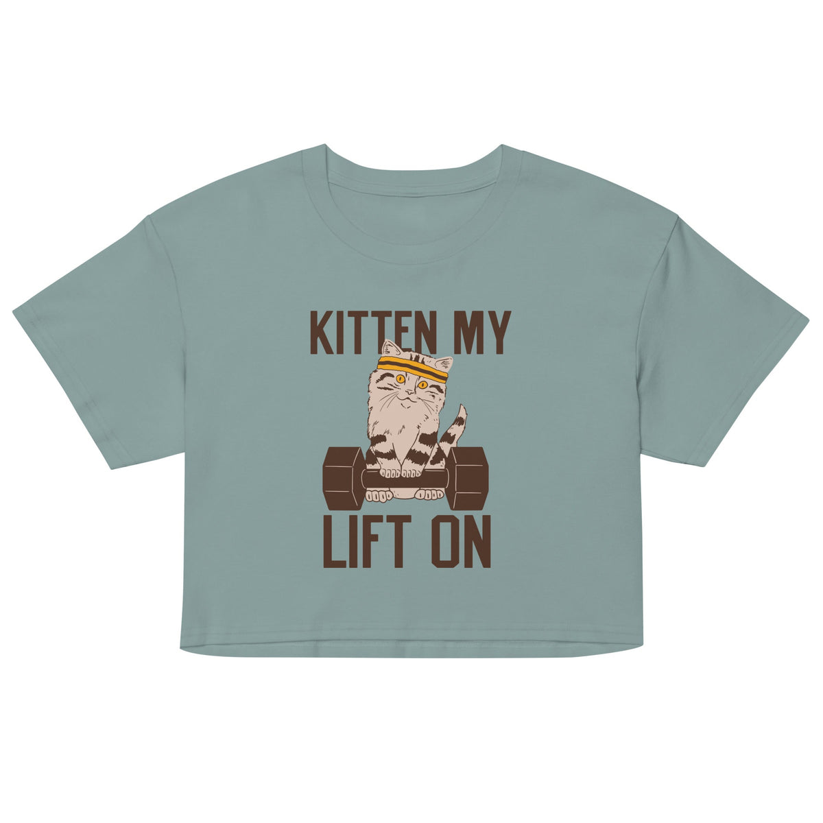Kitten My Lift On Women's Crop Tee