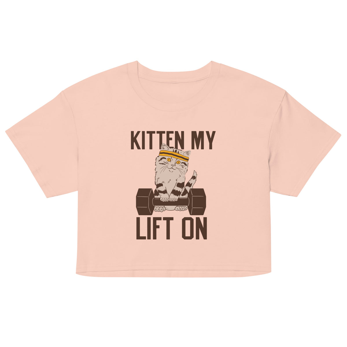 Kitten My Lift On Women's Crop Tee