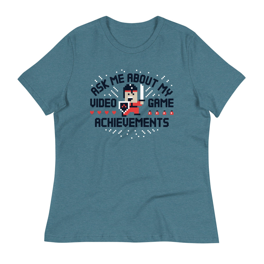Ask Me About My Video Game Achievements Women's Signature Tee