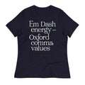 Em Dash Energy Oxford Comma Values Women's Signature Tee Unisex