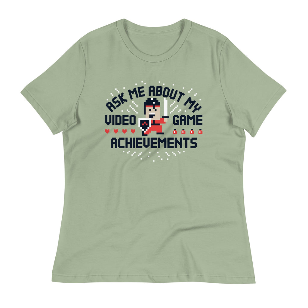 Ask Me About My Video Game Achievements Women's Signature Tee