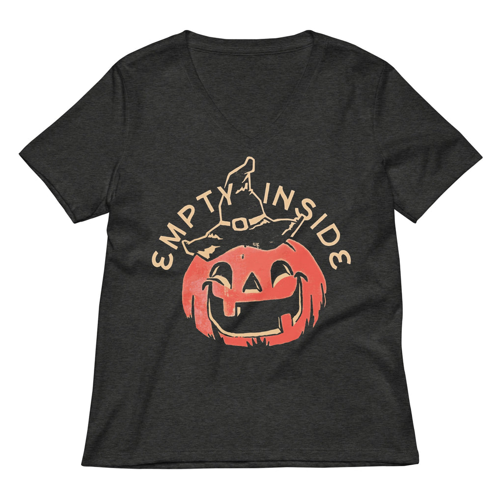 Empty Inside Pumpkin Women's V-Neck Tee