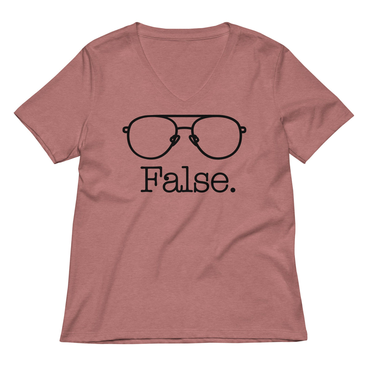 False Glasses Women's V-Neck Tee