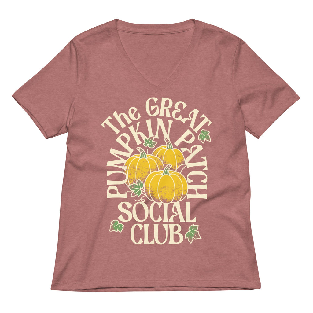 The Great Pumpkin Patch Social Club Women's V-Neck Tee