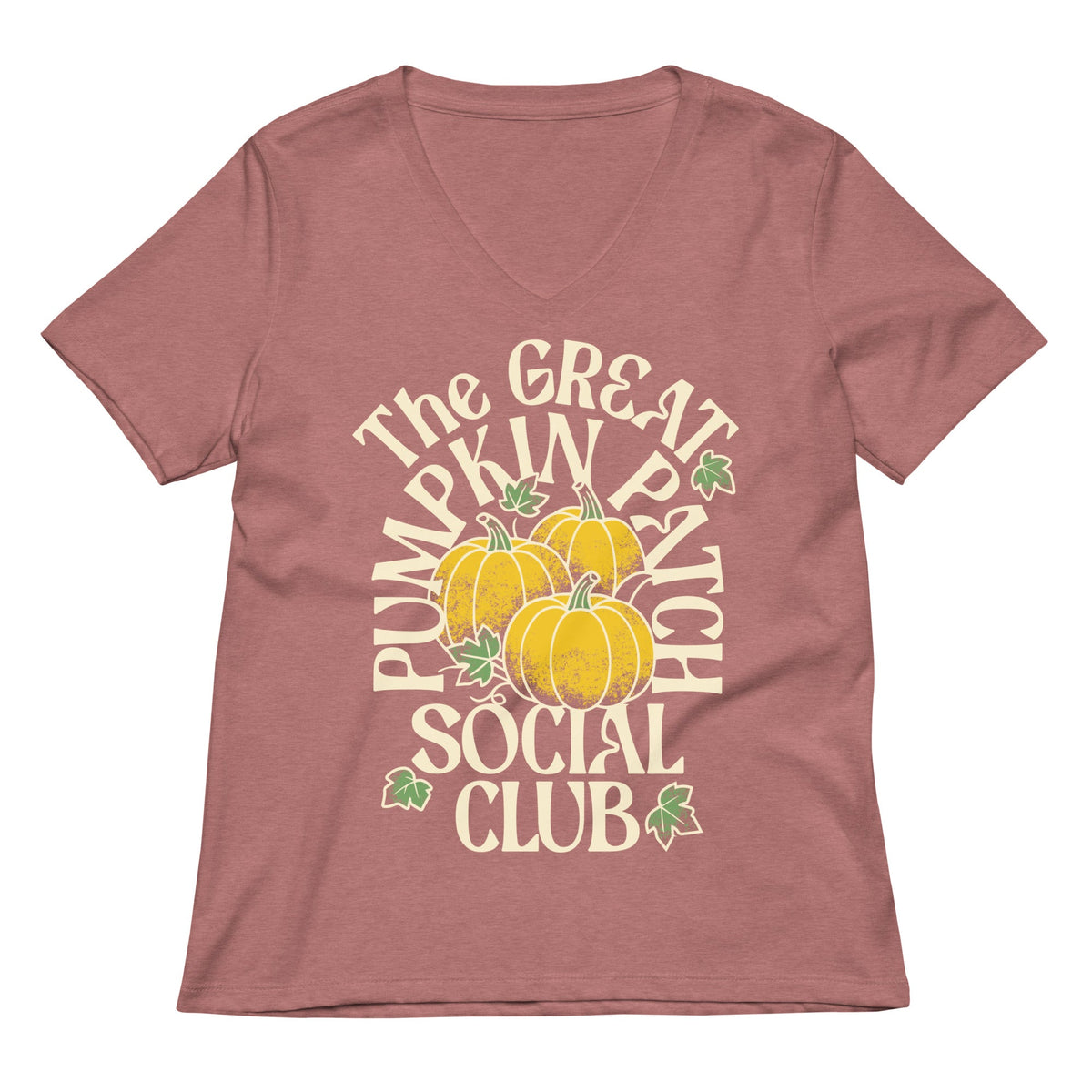 The Great Pumpkin Patch Social Club Women's V-Neck Tee