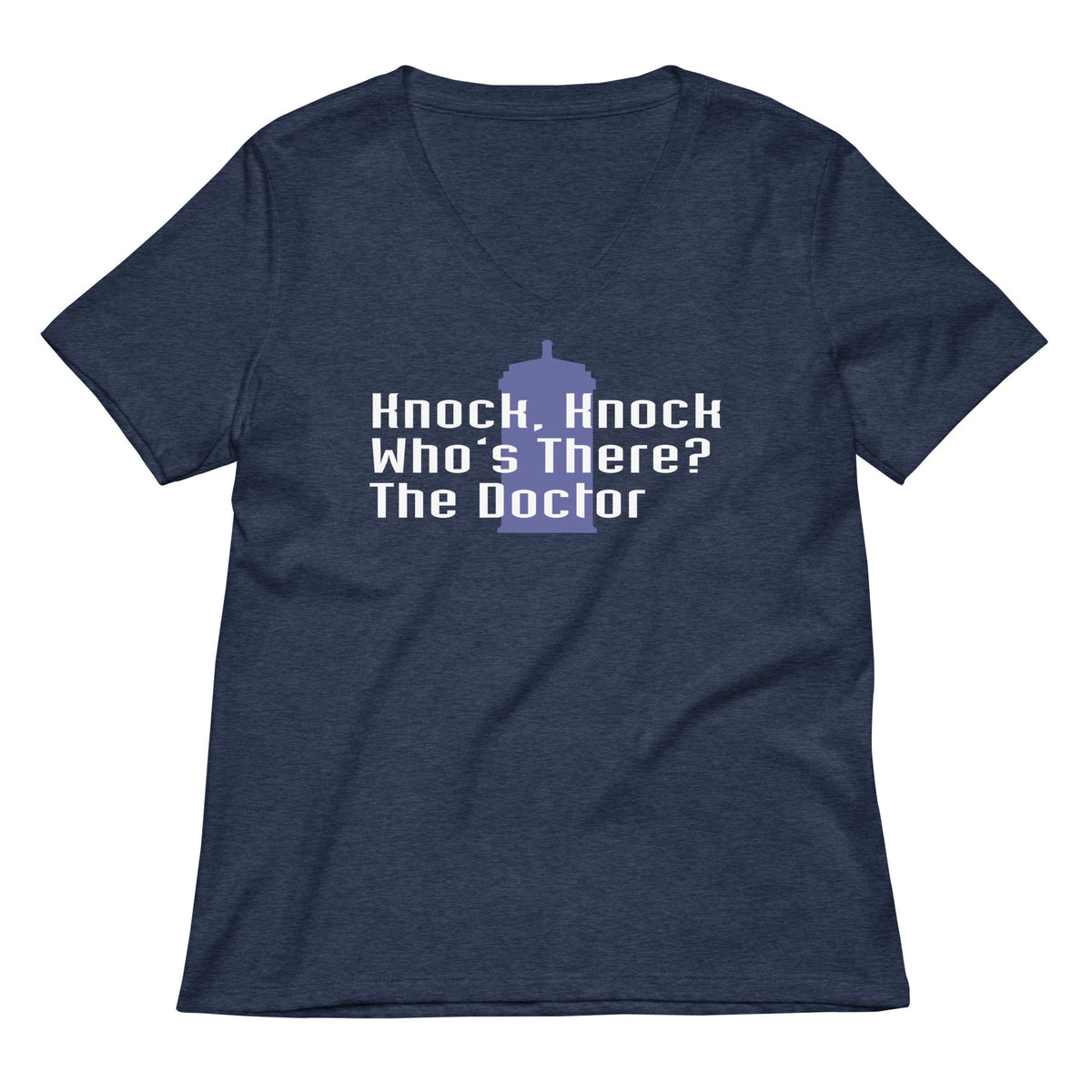 Knock Knock! Who's There? The Doctor Women's V-Neck Tee