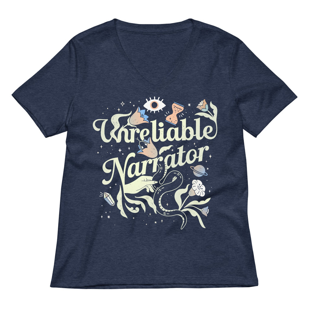 Unreliable Narrator Women's V-Neck Tee Unisex