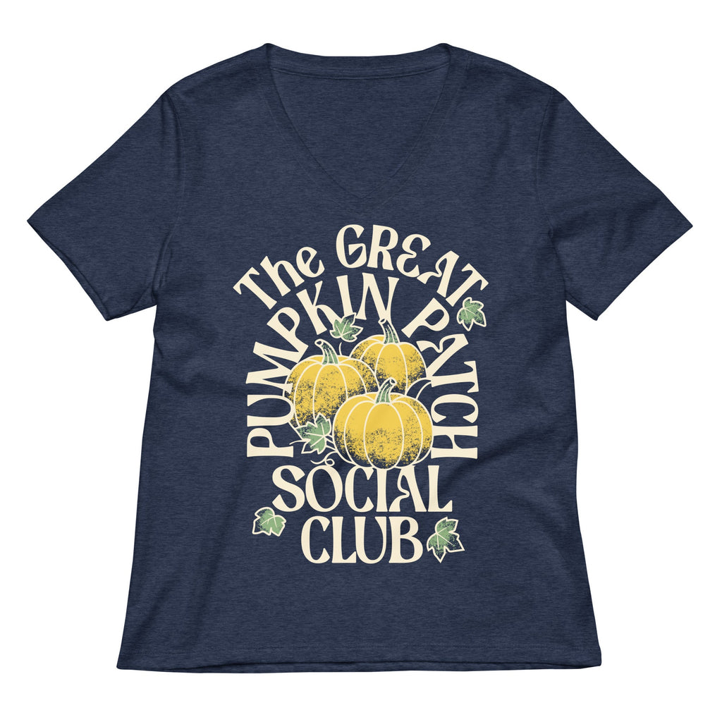 The Great Pumpkin Patch Social Club Women's V-Neck Tee