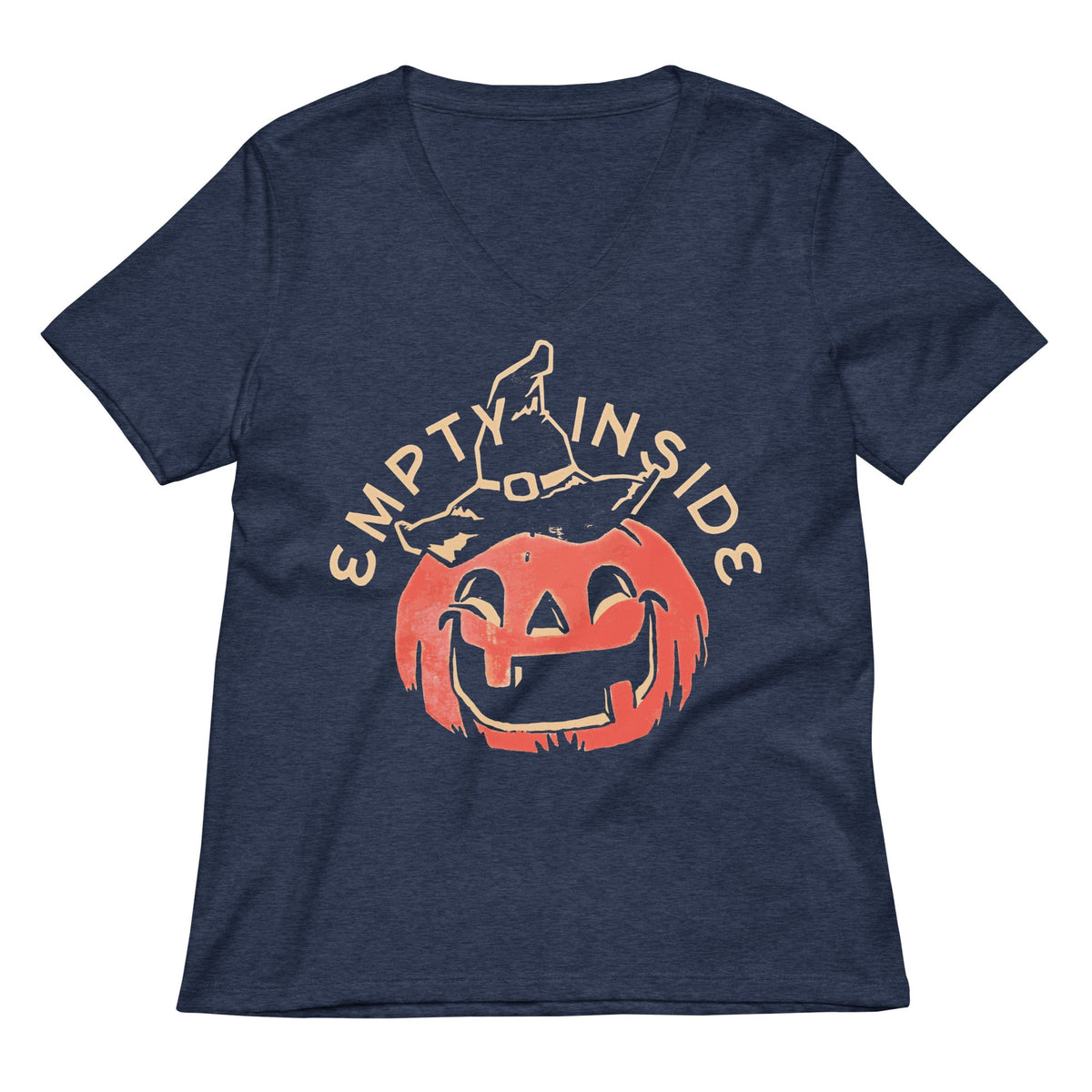 Empty Inside Pumpkin Women's V-Neck Tee