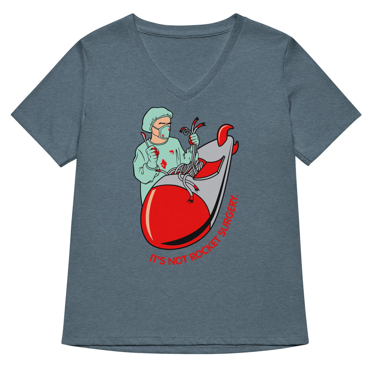 It's Not Rocket Surgery Women's V-Neck Tee