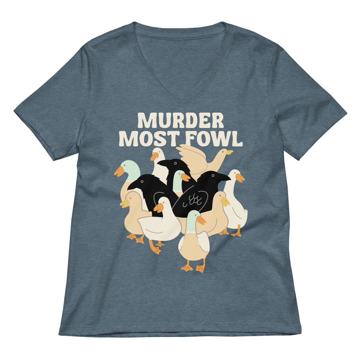 Murder Most Fowl Women's V-Neck Tee
