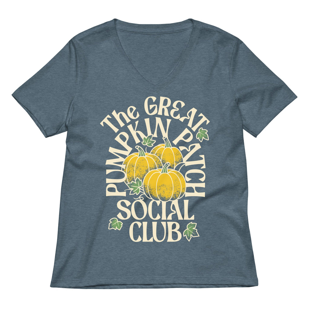 The Great Pumpkin Patch Social Club Women's V-Neck Tee