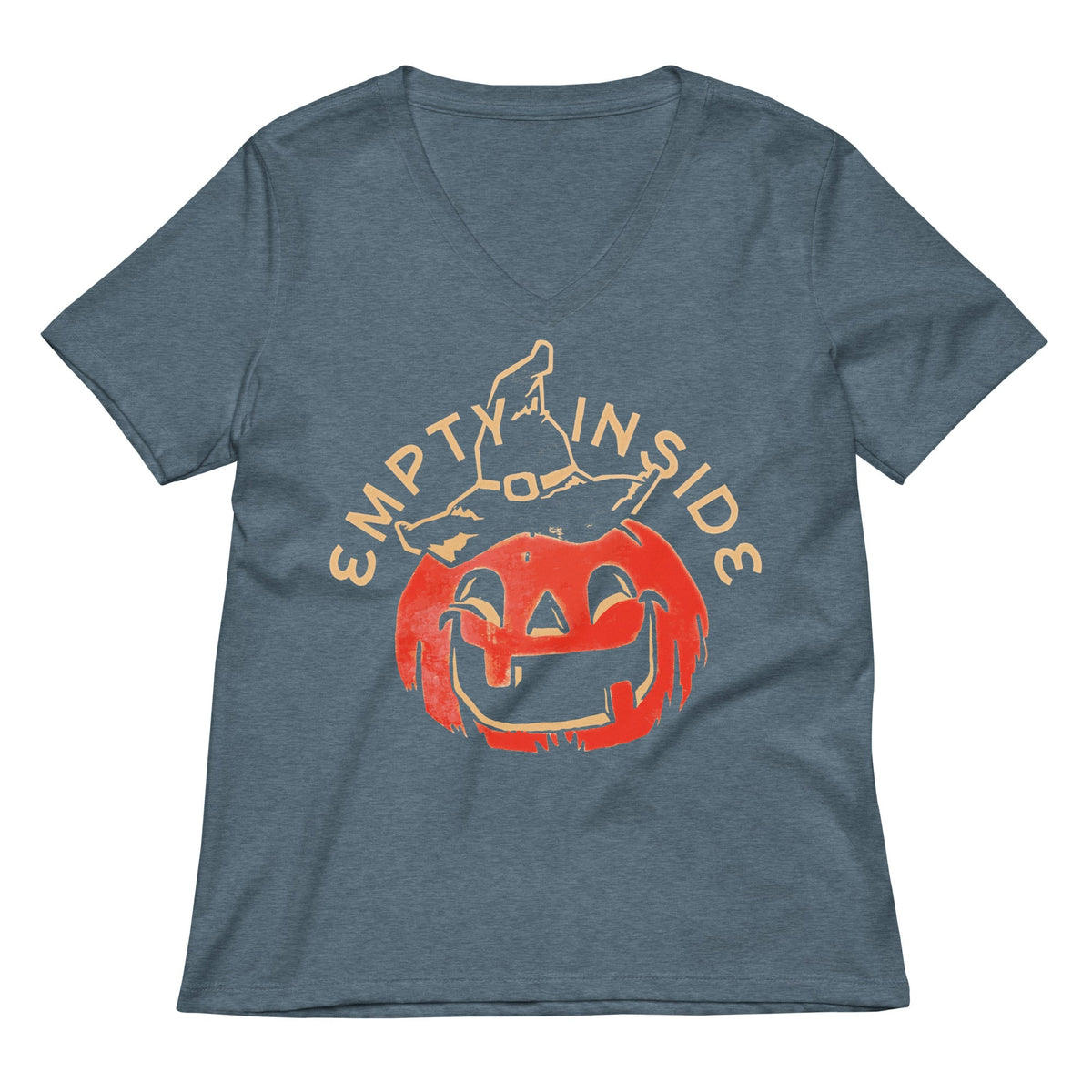Empty Inside Pumpkin Women's V-Neck Tee