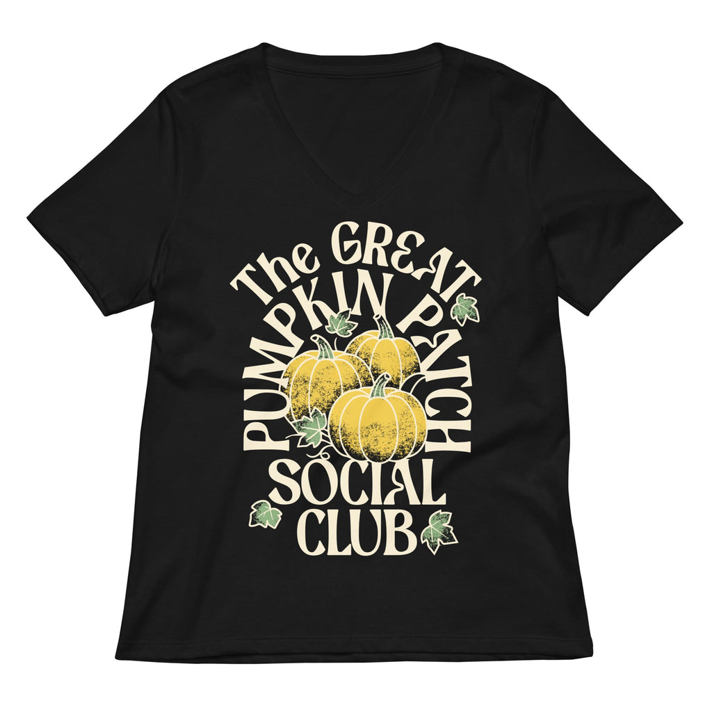 The Great Pumpkin Patch Social Club Women's V-Neck Tee