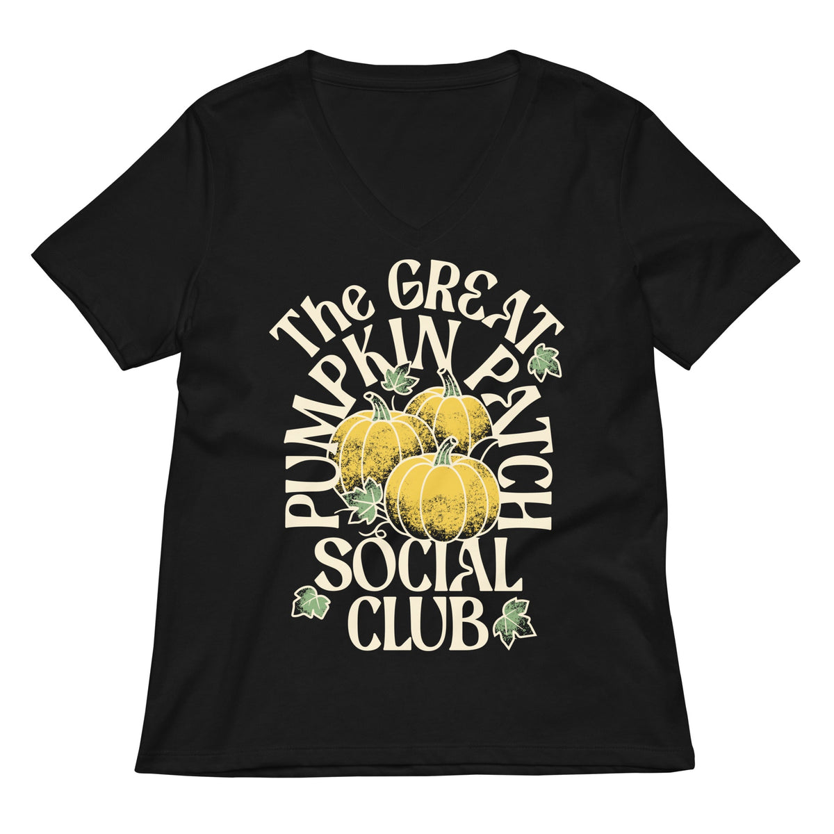 The Great Pumpkin Patch Social Club Women's V-Neck Tee