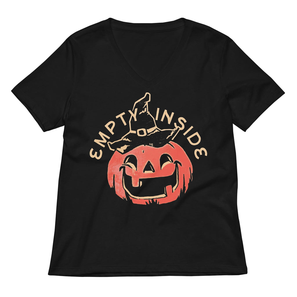 Empty Inside Pumpkin Women's V-Neck Tee