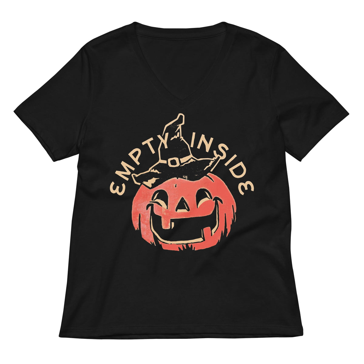 Empty Inside Pumpkin Women's V-Neck Tee